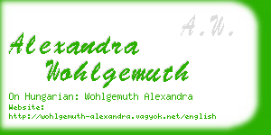alexandra wohlgemuth business card